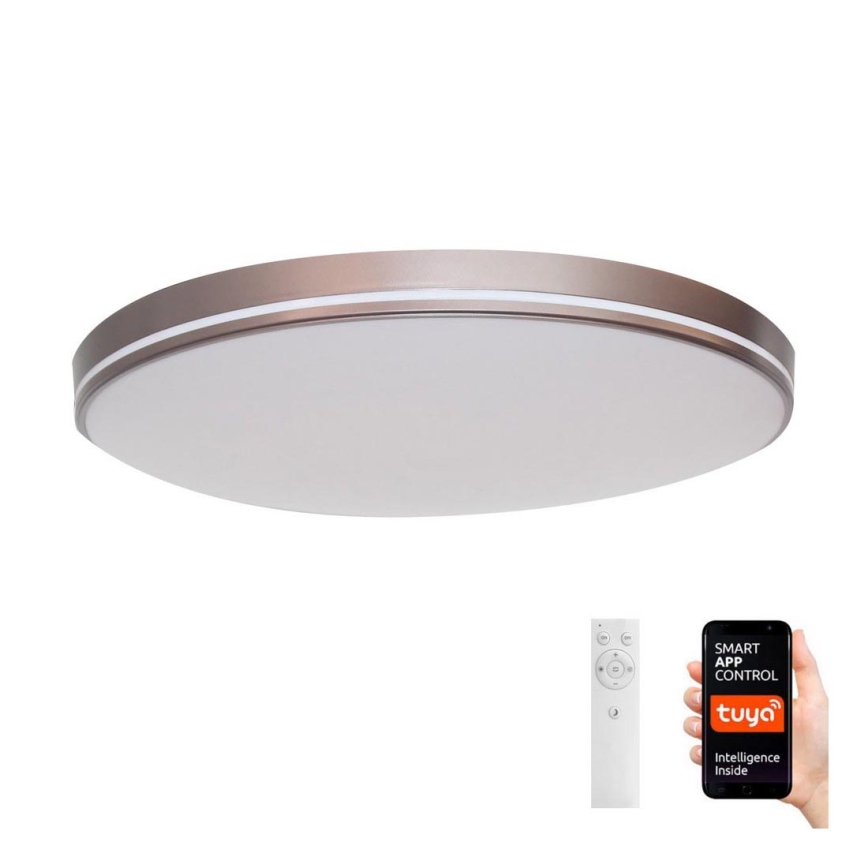 Immax NEO 07150-C51 - Iluminação de teto LED com regulação NEO LITE AREAS LED/48W/230V Tuya Wi-Fi castanha + controlo remoto