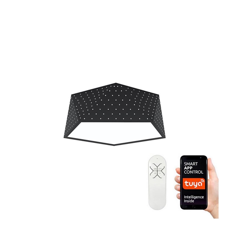 Immax NEO 07151-B40 - Iluminação de teto LED com regulação BRILIANT LED/20W/230V Wi-Fi Tuya preta + controlo remoto