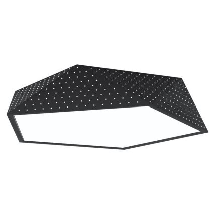 Immax NEO 07151-B60 - Iluminação de teto LED com regulação BRILIANT LED/45W/230V Wi-Fi Tuya preta + controlo remoto