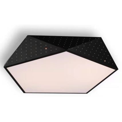 Immax NEO 07151-B80 - Iluminação de teto LED com regulação BRILIANT LED/56W/230V Wi-Fi Tuya preta + controlo remoto