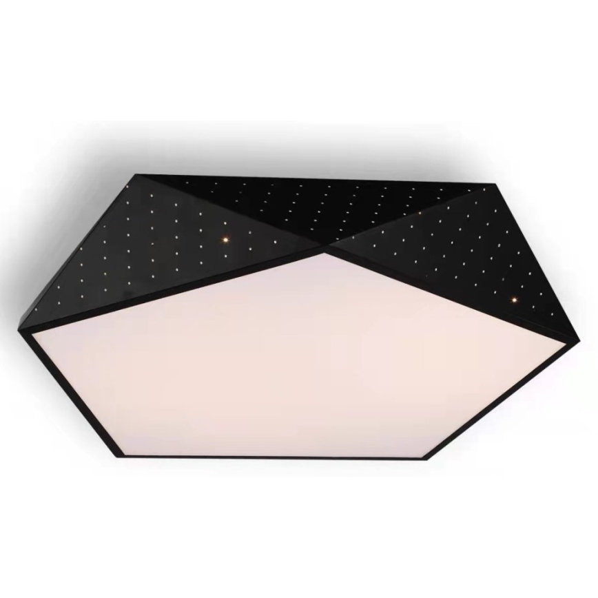 Immax NEO 07151-B80 - Iluminação de teto LED com regulação BRILIANT LED/56W/230V Wi-Fi Tuya preta + controlo remoto