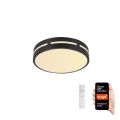 Immax NEO 07152-B40 - Iluminação de teto LED com regulação NEO LITE PERFECTO LED/24W/230V Wi-Fi Tuya preta + controlo remoto