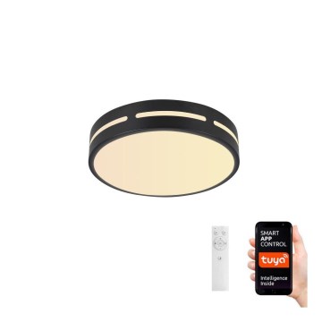 Immax NEO 07152-B40 - Iluminação de teto LED com regulação NEO LITE PERFECTO LED/24W/230V Wi-Fi Tuya preta + controlo remoto