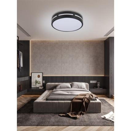 Immax NEO 07152-B40 - Iluminação de teto LED com regulação NEO LITE PERFECTO LED/24W/230V Wi-Fi Tuya preta + controlo remoto