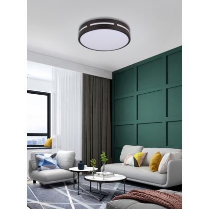 Immax NEO 07152-B40 - Iluminação de teto LED com regulação NEO LITE PERFECTO LED/24W/230V Wi-Fi Tuya preta + controlo remoto