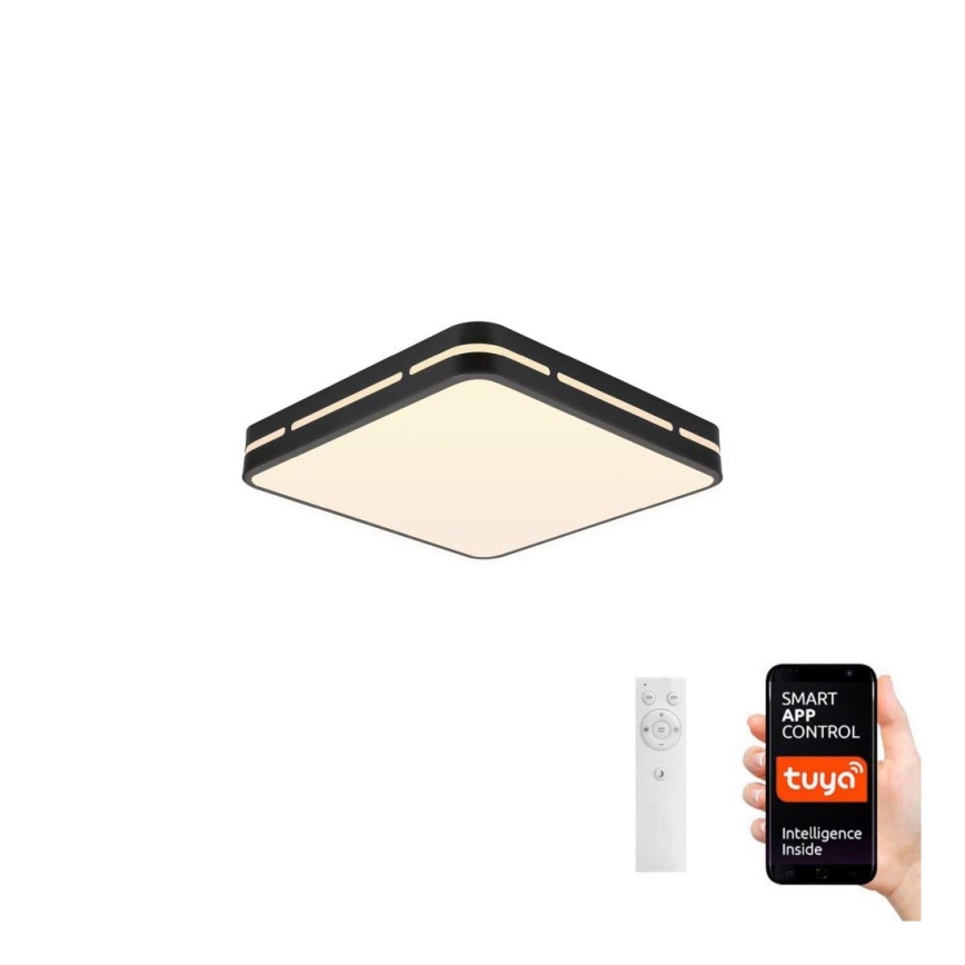Immax NEO 07154-B30 - Iluminação de teto LED com regulação NEO LITE PERFECTO LED/24W/230V Wi-Fi Tuya preta + controlo remoto