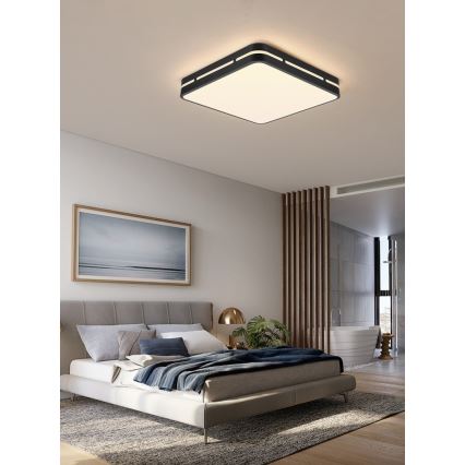 Immax NEO 07154-B30 - Iluminação de teto LED com regulação NEO LITE PERFECTO LED/24W/230V Wi-Fi Tuya preta + controlo remoto
