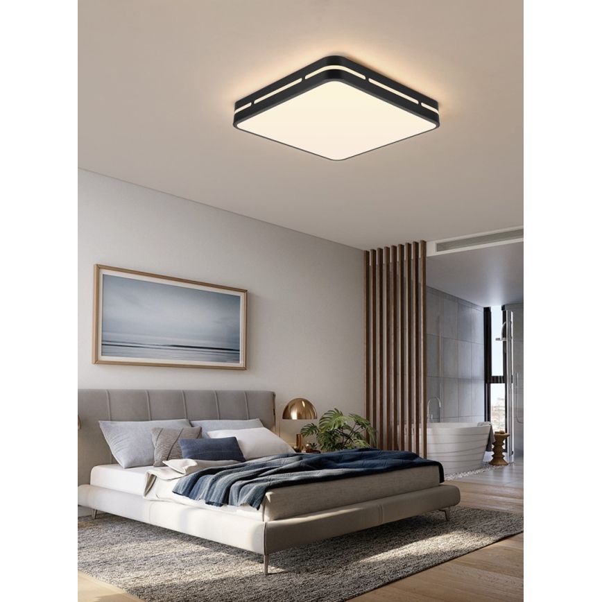 Immax NEO 07154-B30 - Iluminação de teto LED com regulação NEO LITE PERFECTO LED/24W/230V Wi-Fi Tuya preta + controlo remoto