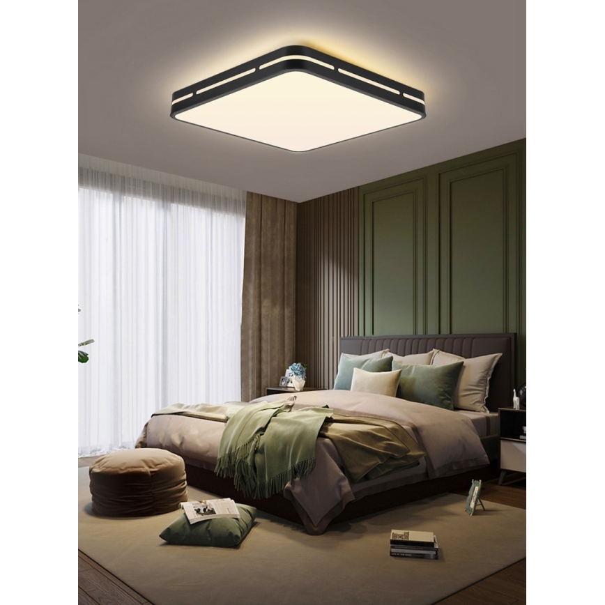 Immax NEO 07154-B30 - Iluminação de teto LED com regulação NEO LITE PERFECTO LED/24W/230V Wi-Fi Tuya preta + controlo remoto