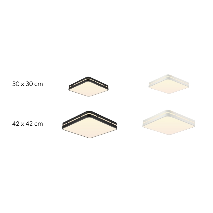 Immax NEO 07154-B30 - Iluminação de teto LED com regulação NEO LITE PERFECTO LED/24W/230V Wi-Fi Tuya preta + controlo remoto