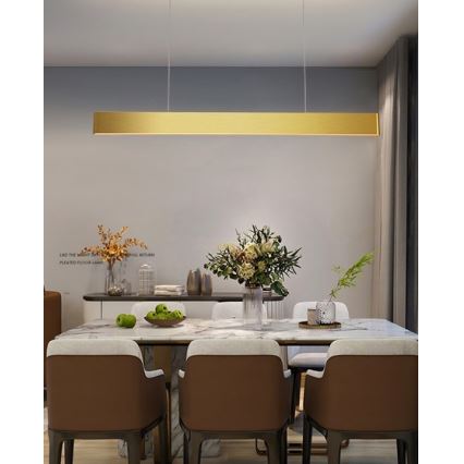 Immax NEO 07157-G120X - LED RGB+CCTW Candelabro suspenso com regulação MILANO LED/40W/230V Tuya dourada
