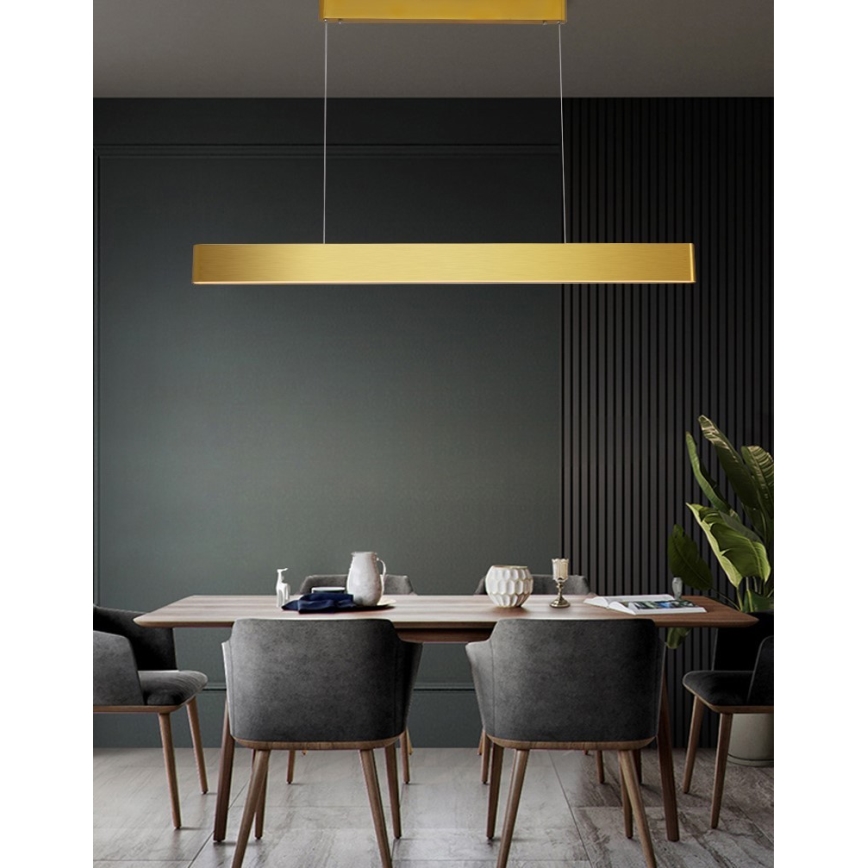 Immax NEO 07157-G120X - LED RGB+CCTW Candelabro suspenso com regulação MILANO LED/40W/230V Tuya dourada