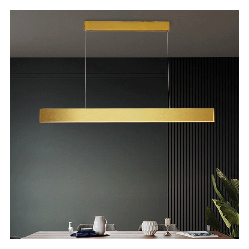 Immax NEO 07157-G120X - LED RGB+CCTW Candelabro suspenso com regulação MILANO LED/40W/230V Tuya dourada