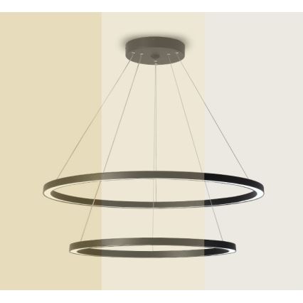 Immax NEO 07158-B80-60 - Candelabro suspenso LED com regulação FINO LED/93W/230V Tuya preto + controlo remoto