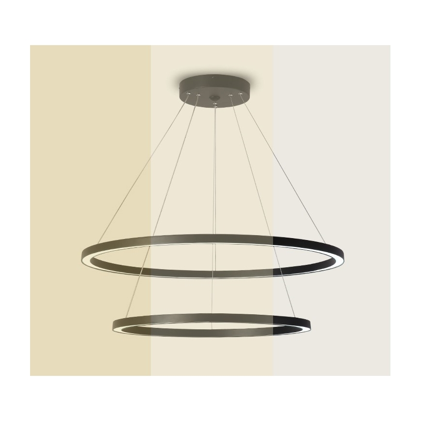 Immax NEO 07158-B80-60 - Candelabro suspenso LED com regulação FINO LED/93W/230V Tuya preto + controlo remoto