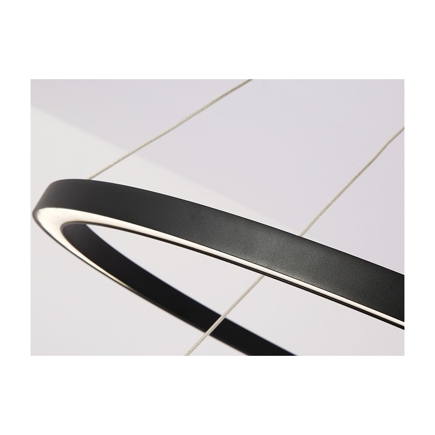 Immax NEO 07158-B80-60 - Candelabro suspenso LED com regulação FINO LED/93W/230V Tuya preto + controlo remoto