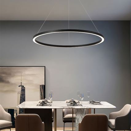 Immax NEO 07158-B80 - Candelabro suspenso LED com regulação FINO LED/60W/230V Tuya black + controlo remoto