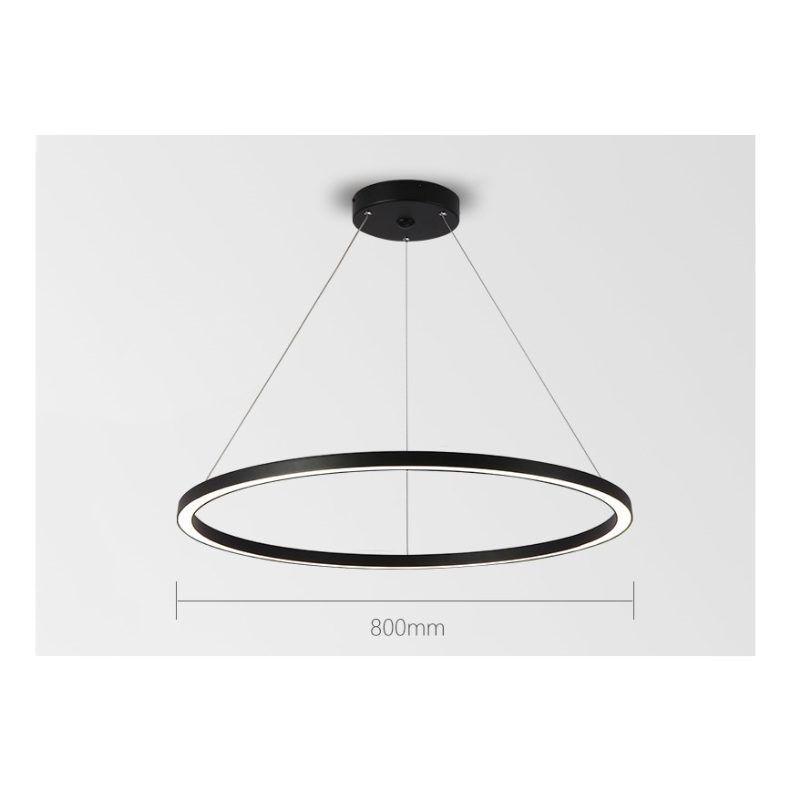 Immax NEO 07158-B80 - Candelabro suspenso LED com regulação FINO LED/60W/230V Tuya black + controlo remoto