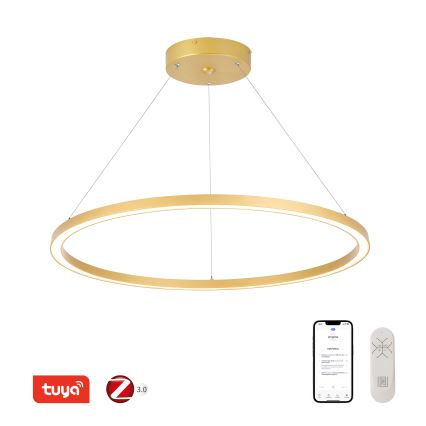 Immax NEO 07159-G80 - Candelabro suspenso LED com regulação FINO LED/60W/230V Tuya dourado + controlo remoto