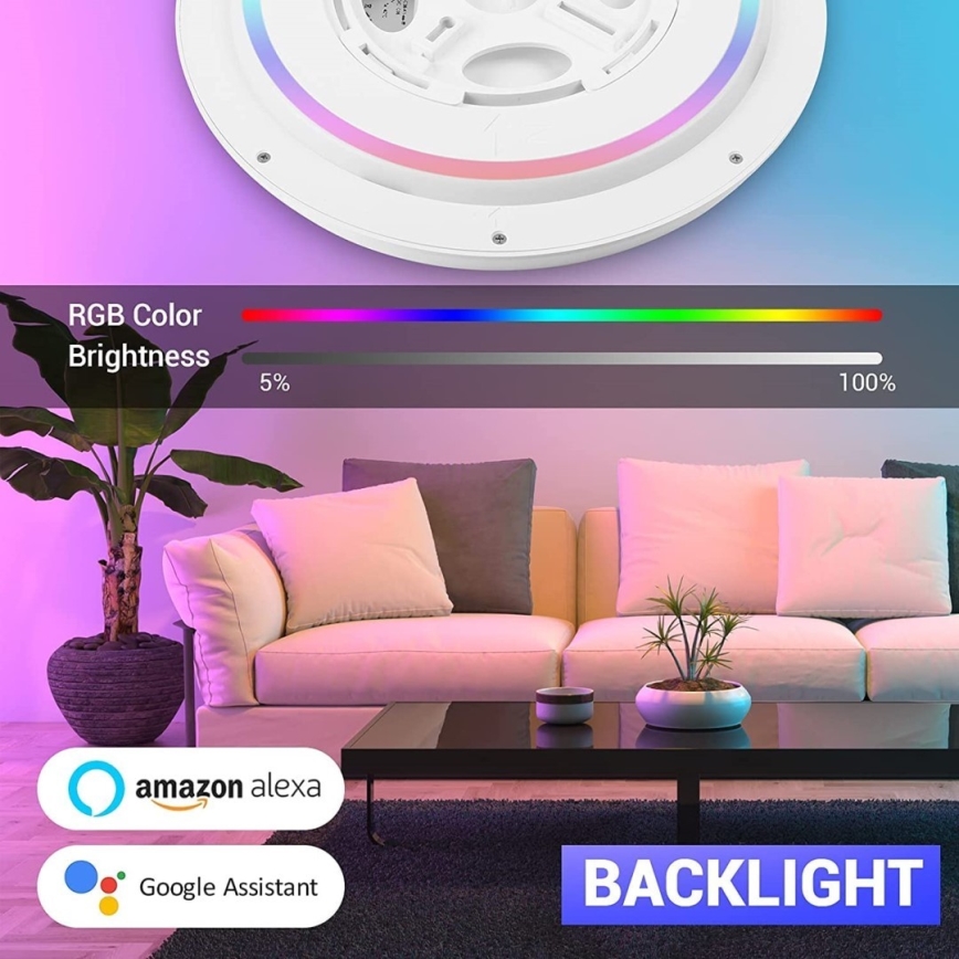 Immax NEO 07164-40 - LED RGB+CCT Iluminação de teto com regulação NEO LITE TUDO LED/50W/230V Wi-Fi Tuya +remote controlo