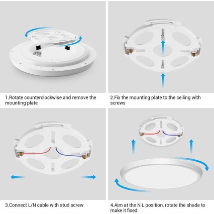 Immax NEO 07164-40 - LED RGB+CCT Iluminação de teto com regulação NEO LITE TUDO LED/50W/230V Wi-Fi Tuya +remote controlo
