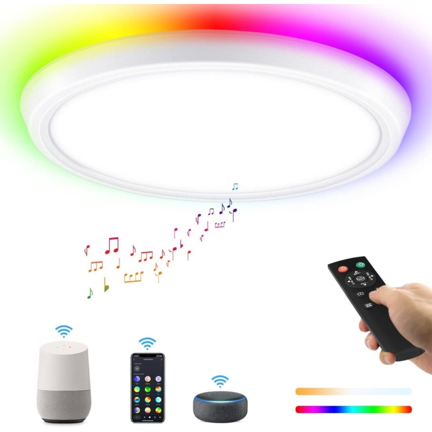 Immax NEO 07164-40 - LED RGB+CCT Iluminação de teto com regulação NEO LITE TUDO LED/50W/230V Wi-Fi Tuya +remote controlo