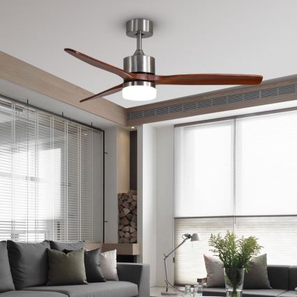 Immax NEO 07165-S - Ventoinha de teto LED ELEGANTE LED/18W/230V carvalho Wi-Fi Tuya + comando