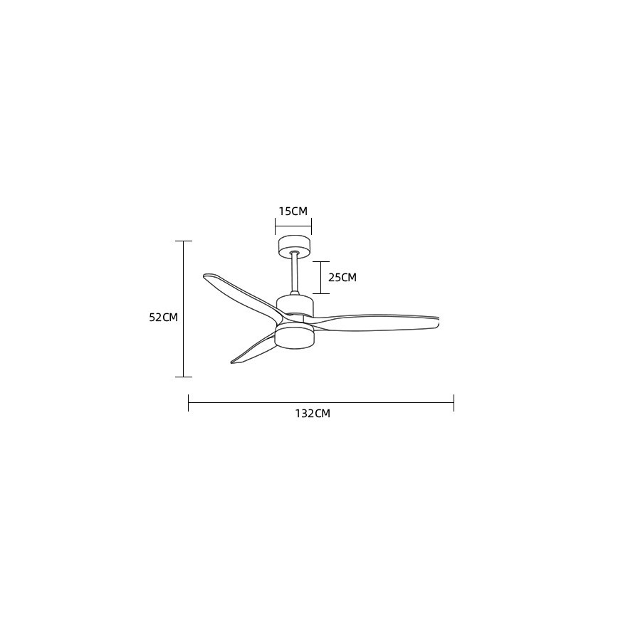 Immax NEO 07165-S - Ventoinha de teto LED ELEGANTE LED/18W/230V carvalho Wi-Fi Tuya + comando