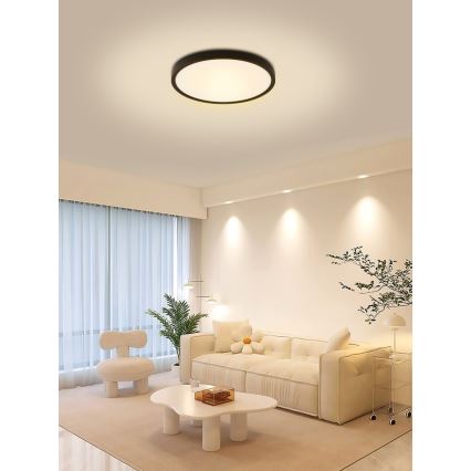 Immax NEO 07166-B40 - LED RGB+CCT Iluminação de teto com regulação NEO LITE TUDO LED/50W/230V Wi-Fi Tuya preto + controlo remoto