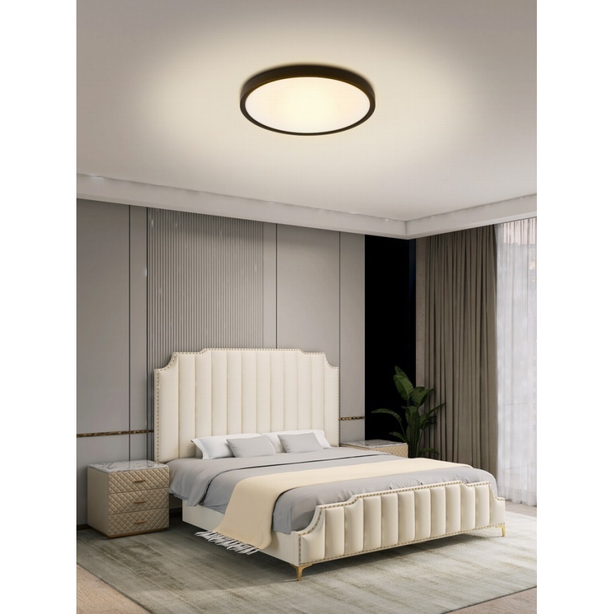 Immax NEO 07166-B40 - LED RGB+CCT Iluminação de teto com regulação NEO LITE TUDO LED/50W/230V Wi-Fi Tuya preto + controlo remoto