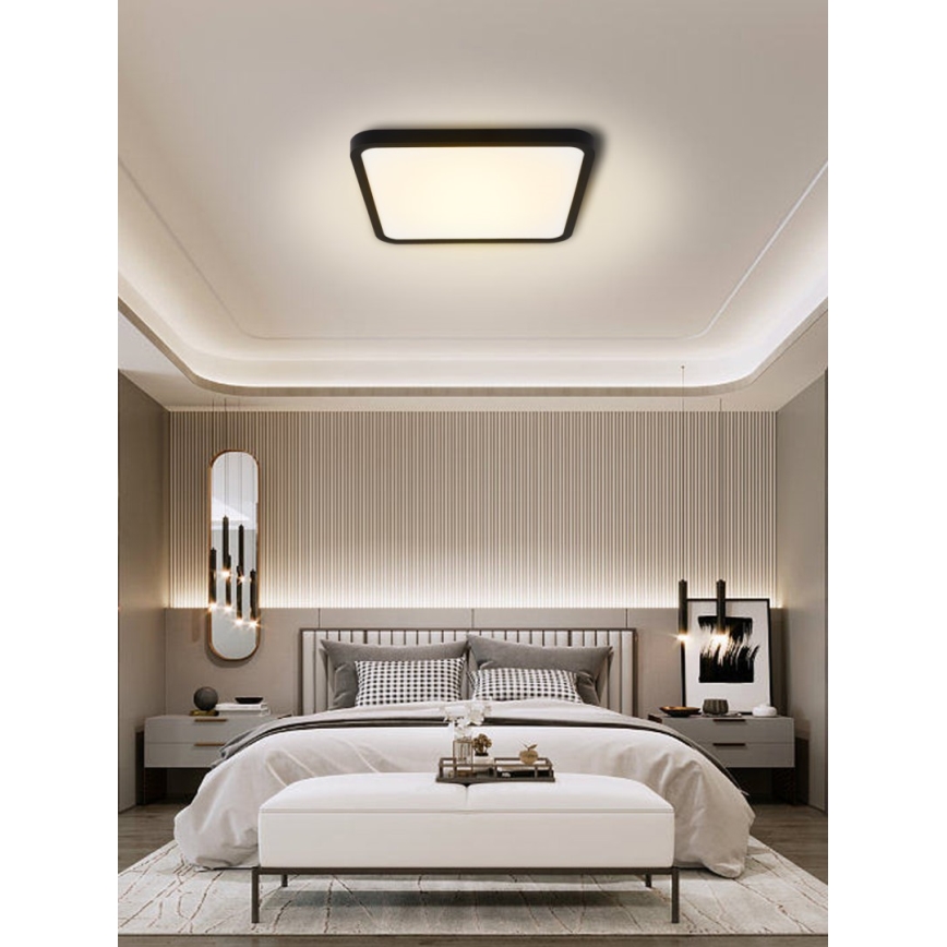 Immax NEO 07167-B40 - LED RGB+CCT Iluminação de teto com regulação NEO LITE TUDO LED/50W/230V Wi-Fi Tuya preto + controlo remoto