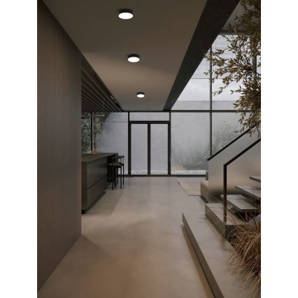 Immax NEO 07200L - Iluminação de teto LED com regulação RONDATE LED/18W/230V 3000-6000K diâmetro 25 cm preto Tuya + comando