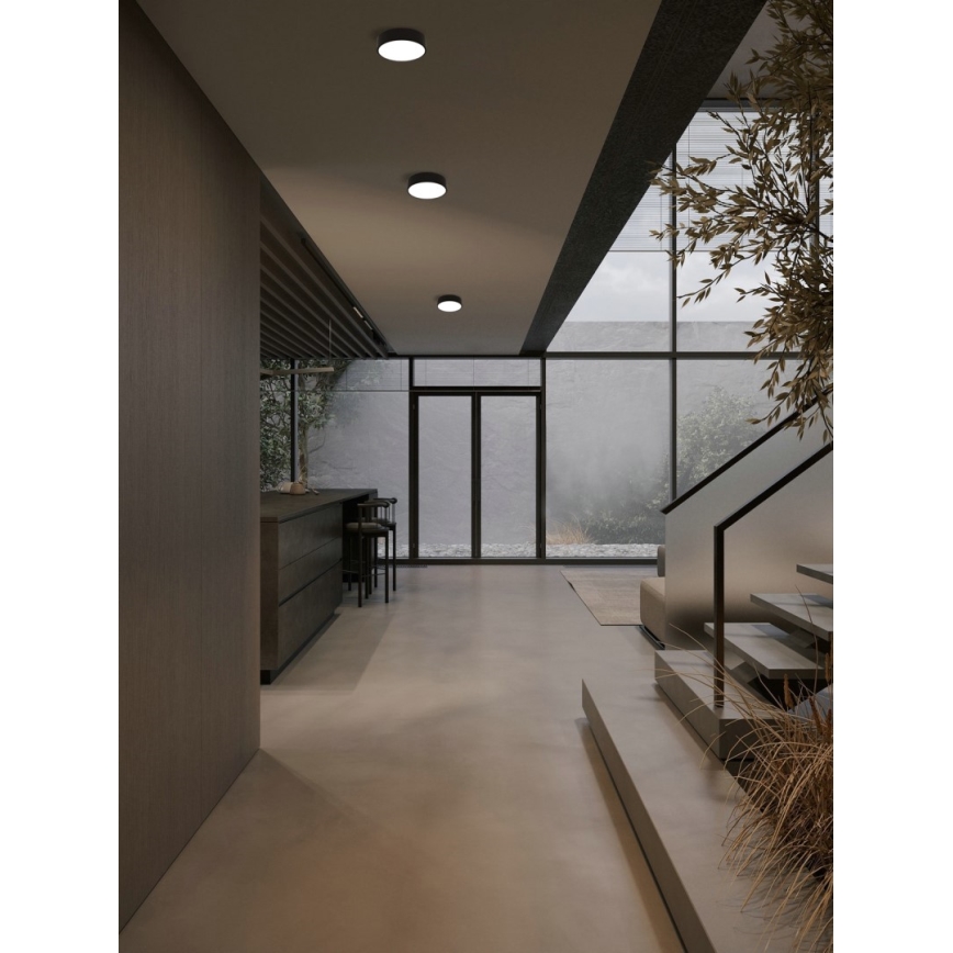 Immax NEO 07200L - Iluminação de teto LED com regulação RONDATE LED/18W/230V 3000-6000K diâmetro 25 cm preto Tuya + comando