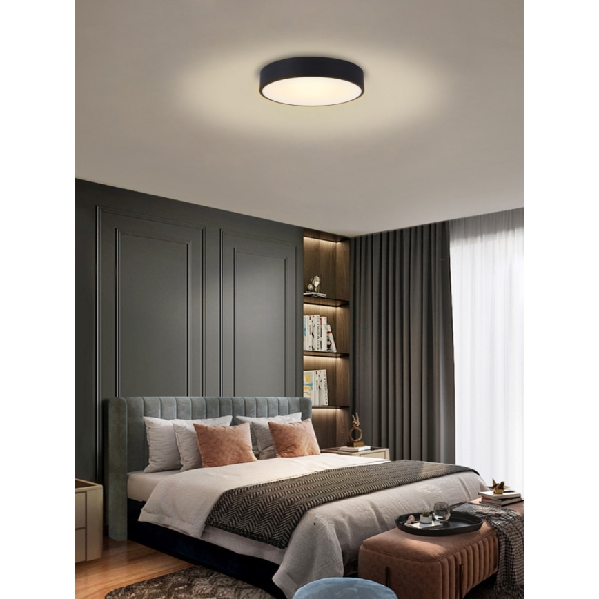 Immax NEO 07201L - Iluminação de teto LED com regulação RONDATE LED/28W/230V preto Tuya + controlo remoto