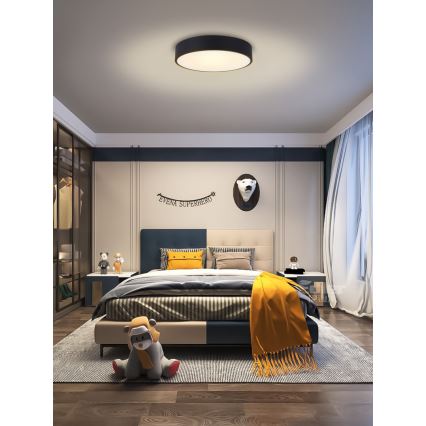 Immax NEO 07202L - Iluminação de teto LED com regulação RONDATE LED/53W/230V preto Tuya + controlo remoto