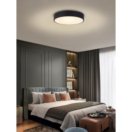 Immax NEO 07202L - Iluminação de teto LED com regulação RONDATE LED/53W/230V preto Tuya + controlo remoto