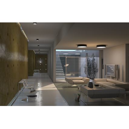 Immax NEO 07203L-Iluminação de teto LED com regulação RONDATE 65W/230V 3000-6000K Tuya preto + comando