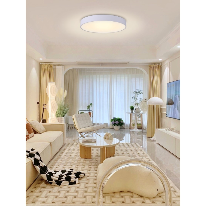 Immax NEO 07206L - Iluminação de teto LED com regulação RONDATE LED/53W/230V branco Tuya + controlo remoto