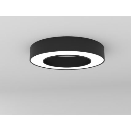 Immax NEO 07209L - Iluminação de teto LED com regulação PASTEL LED/53W/230V 60 cm preto Tuya + controlo remoto