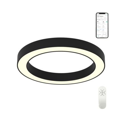 Immax NEO 07210L - Iluminação de teto LED com regulação PASTEL LED/68W/230V 95 cm preto Tuya + controlo remoto