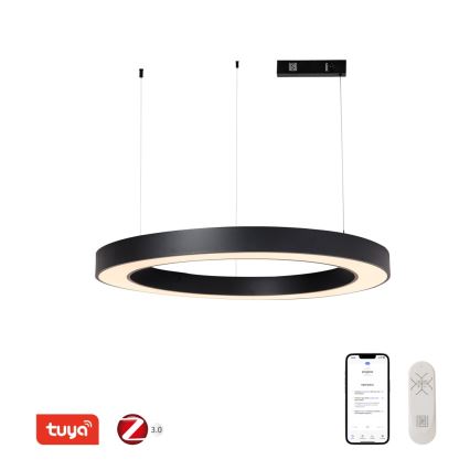 Immax NEO 07211L - Candeeiro suspenso LED com regulação PASTEL LED/68W/230V 2700-6500K Tuya preto + comando