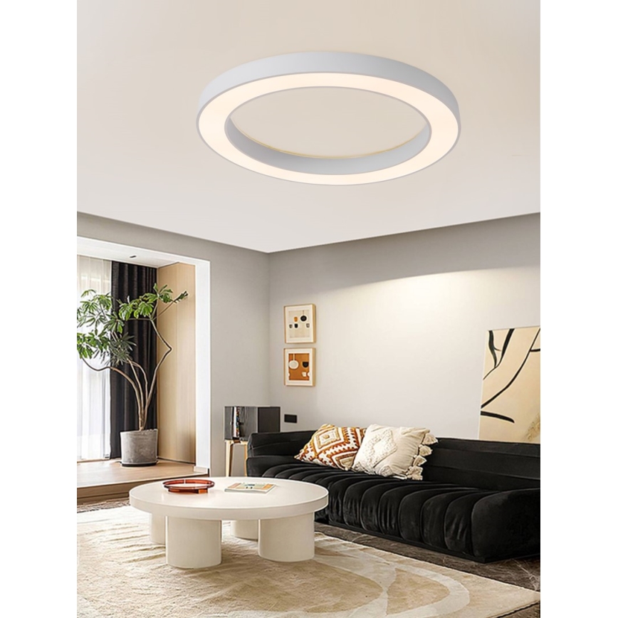 Immax NEO 07213L - Iluminação de teto LED com regulação PASTEL LED/68W/230V 95 cm branco Tuya + controlo remoto