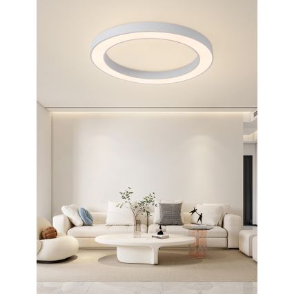 Immax NEO 07213L - Iluminação de teto LED com regulação PASTEL LED/68W/230V 95 cm branco Tuya + controlo remoto