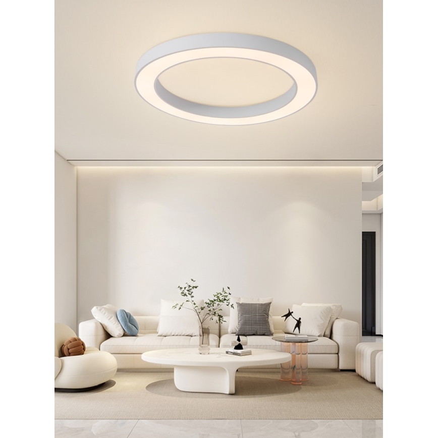 Immax NEO 07213L - Iluminação de teto LED com regulação PASTEL LED/68W/230V 95 cm branco Tuya + controlo remoto