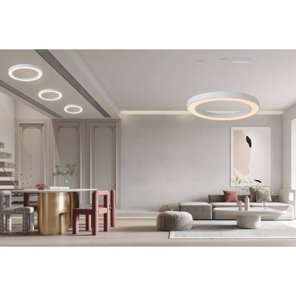Immax NEO 07213L - Iluminação de teto LED com regulação PASTEL LED/68W/230V 95 cm branco Tuya + controlo remoto