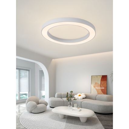 Immax NEO 07213L - Iluminação de teto LED com regulação PASTEL LED/68W/230V 95 cm branco Tuya + controlo remoto