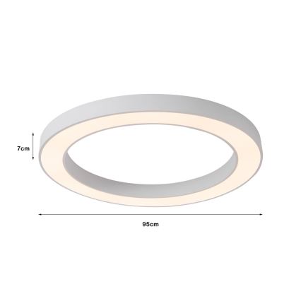 Immax NEO 07213L - Iluminação de teto LED com regulação PASTEL LED/68W/230V 95 cm branco Tuya + controlo remoto