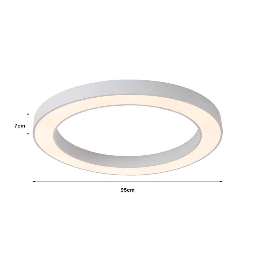Immax NEO 07213L - Iluminação de teto LED com regulação PASTEL LED/68W/230V 95 cm branco Tuya + controlo remoto