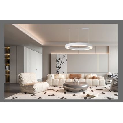 Immax NEO 07214L - Candeeiro suspenso LED com regulação PASTEL LED/68W/230V 2700-6500K branco 95 cm Tuya + comando