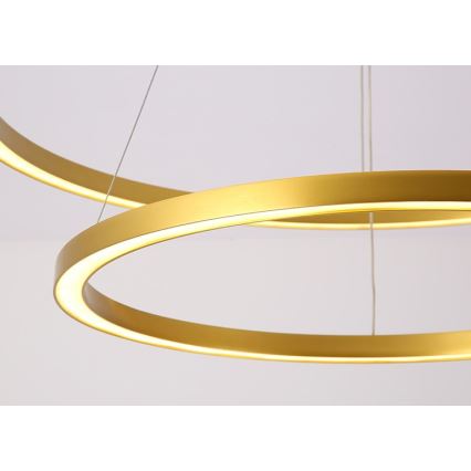 Immax NEO 07218L - Candelabro suspenso LED com regulação FINO LED/93W/230V 60/80cm dourada Tuya + comando